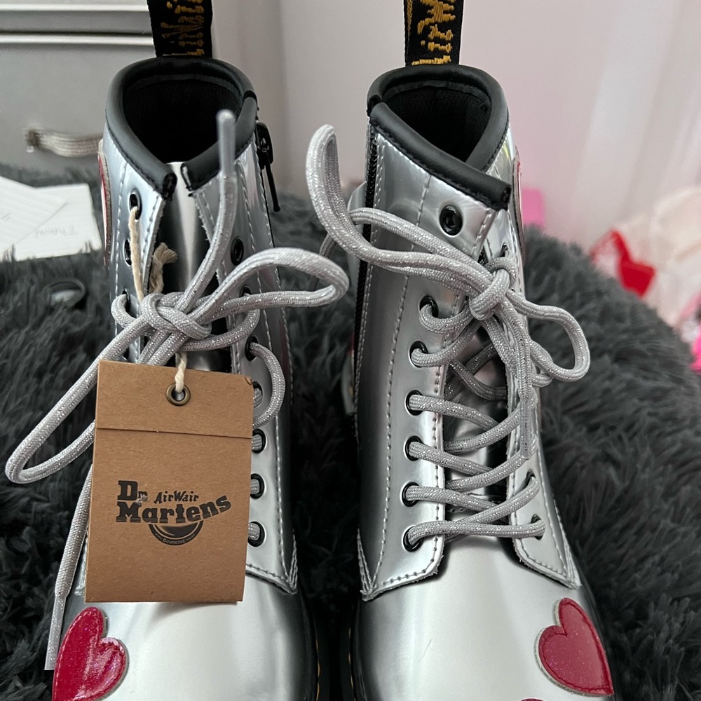 Silver Dr marten kid boots